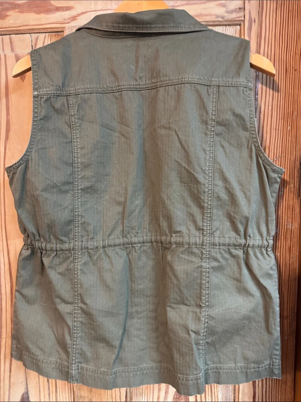 J. Crew medium Olive Green Drawstring Utility Vest